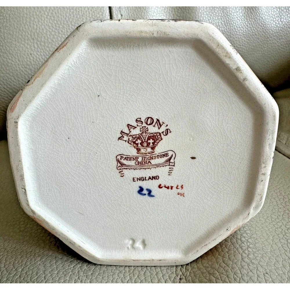 ANTIQUE MASON'S IRONSTONE LG JUG HP MANDARIN IMARI PATTERN 24k GOLD TRIM PERFECT